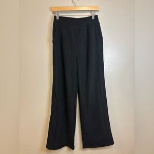 HALARA Black Wide-Leg Pull-On Pants